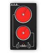 VBGK Electric Cooktop,110V 2100W electric Stove Top with Knob Control,Countertop/Built-in Design ...