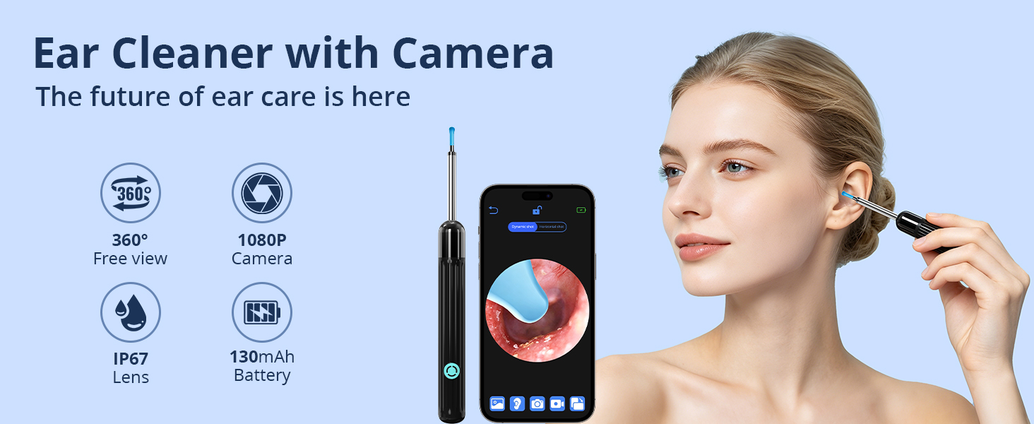 ear cleaner with camera otoscope camera
