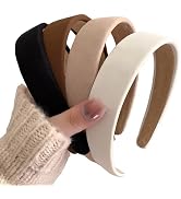Drnytunk 4PCS Thick, Wide Padded Non Slip Square Headbands for Women & Girls - Comfortable & Cute...