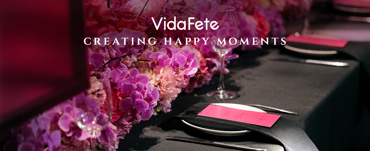 VidaFete rectangle tablecloth black tablecloth