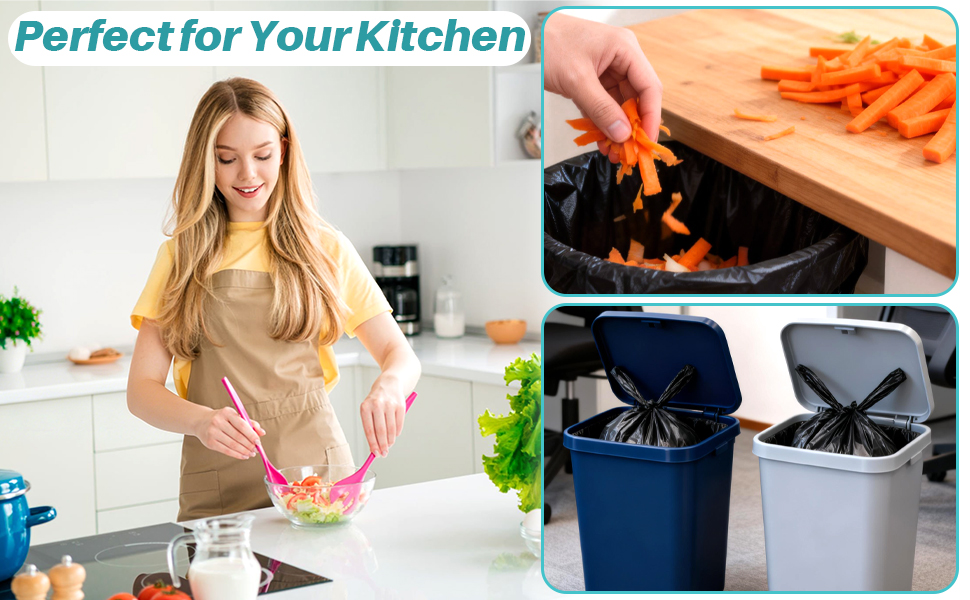 Strong Plastic Trash Can Liners for Kitchen