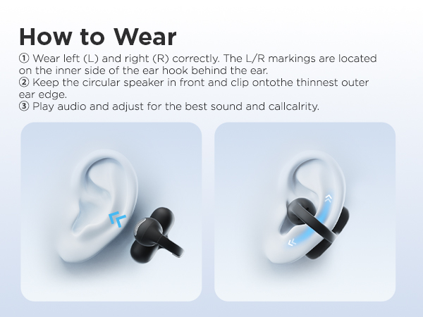 clip-on wireless bluetooth earbuds