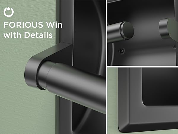 matte black recessed toilet paper holder