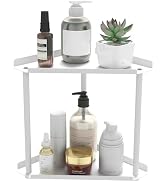 Jesginboo 2 Tier Bathroom Counter Organizer, Vanity Organizer Corner Shelf, Skincare, Makeup Coun...
