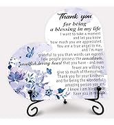 Thank You Gifts for Women, Thank You for Being a Blessing in My Life, Wooden Heart Plaque Home De...