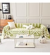 Disayu Boho Couch Cover for 2 Cushion Couch Reversible Chenille Sectional Sofa Covers Washable fo...