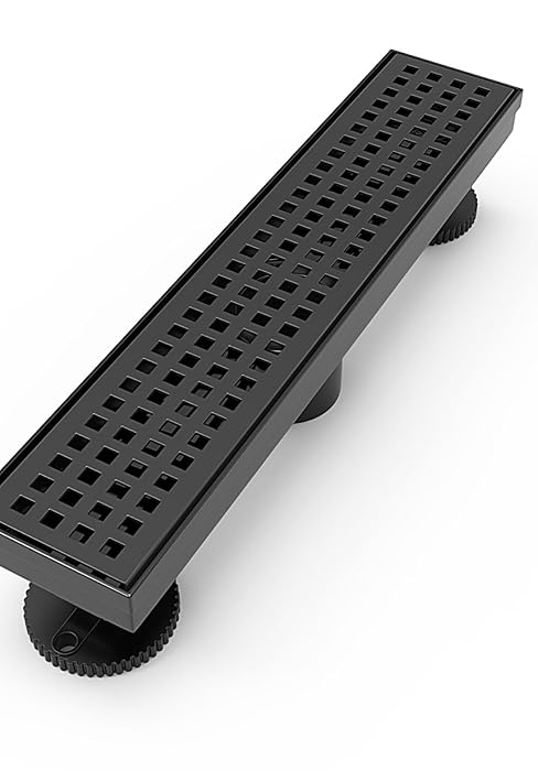 black shower drain
