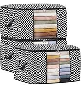 StorageTastic Direct 100L Storage Containers, Large Clothes Storage Bins Foldable Organization an...