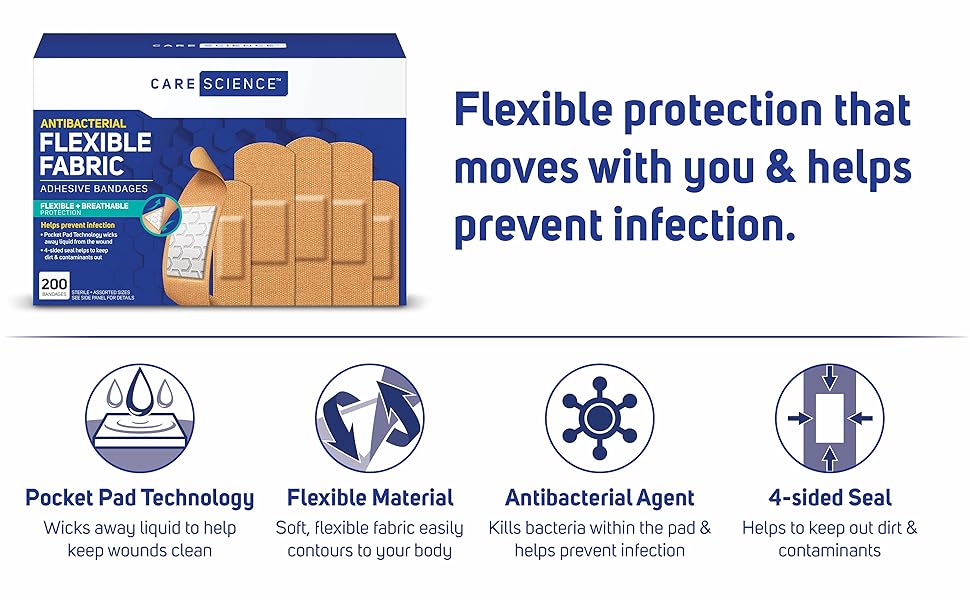 Care Science Fabric Band-Aids Bandaids Product Overview Minimal