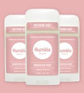 Humble Aluminum-Free Deodorant for Women & Men, Moroccan Rose - Clean & Fresh Natural Deodorant S...