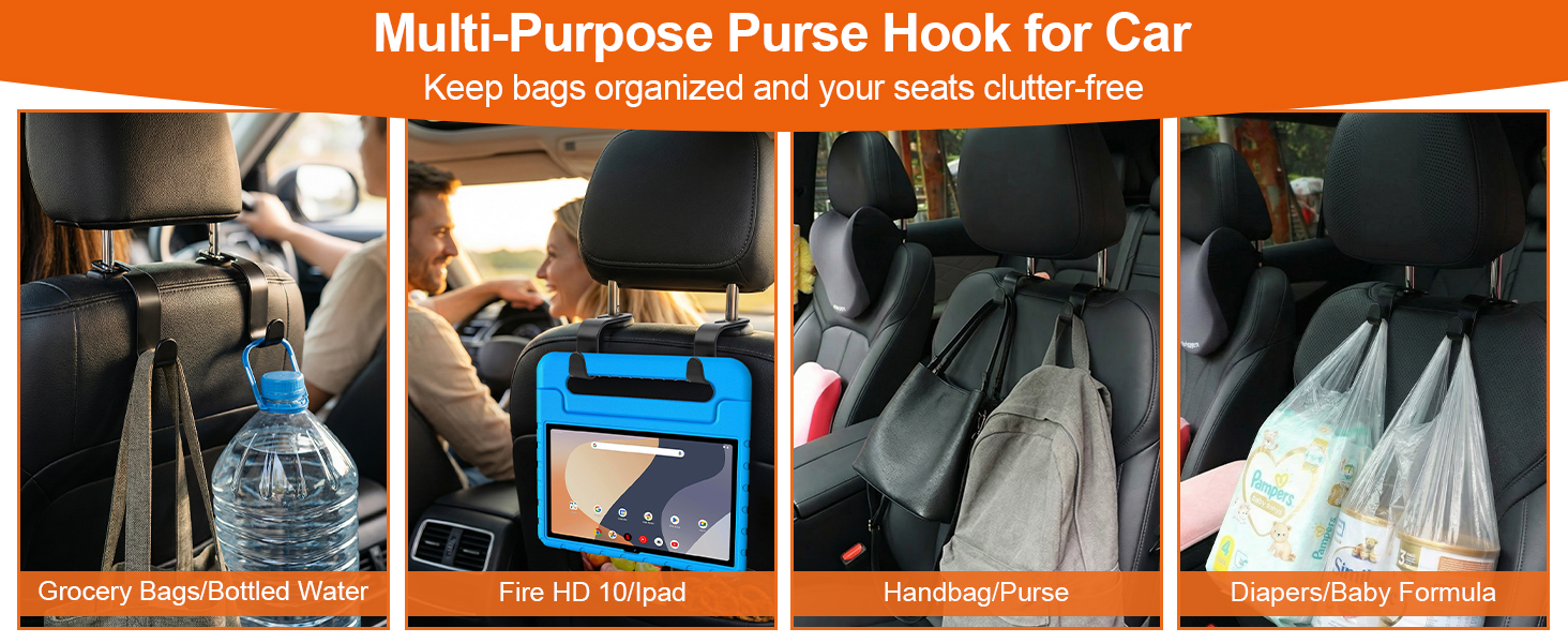 Multi-Purpose Purse Hook for Car