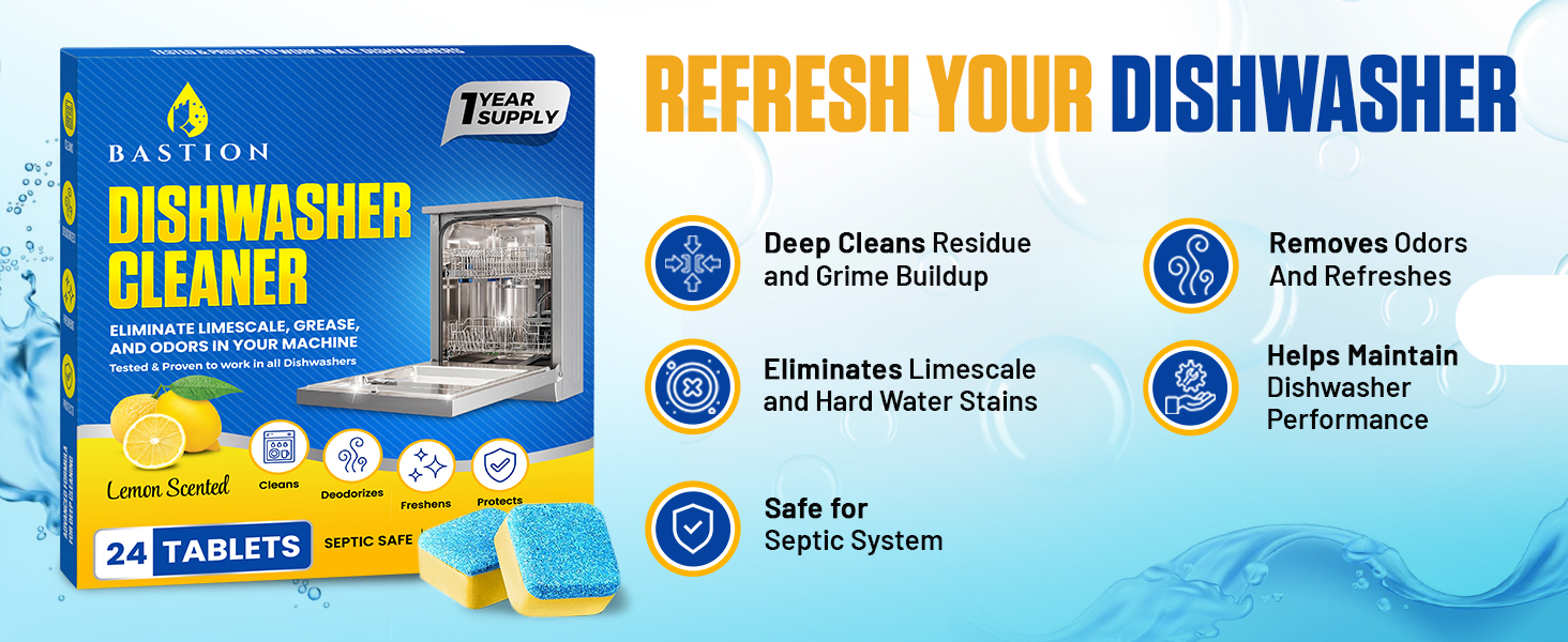 Bastion Dishwasher Cleaner Tablets