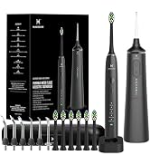2-in-1 Oral Clean Kit-Water Dental flosser & Electric Toothbrush Combo-5 Brushing & Flossing Mode...
