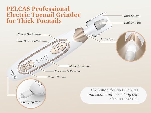 Toenail Grinder for Thick Toenails