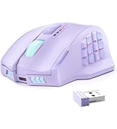 UtechSmart Venus Pro Wireless MMO Gaming Mouse 16,000 DPI Optical Sensor | 16 Programmable Button...