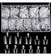 Fake Toenail Tips 550PCS Acrylic Full Cover False Toe Nail Tips for DIY Nail Art (clear)