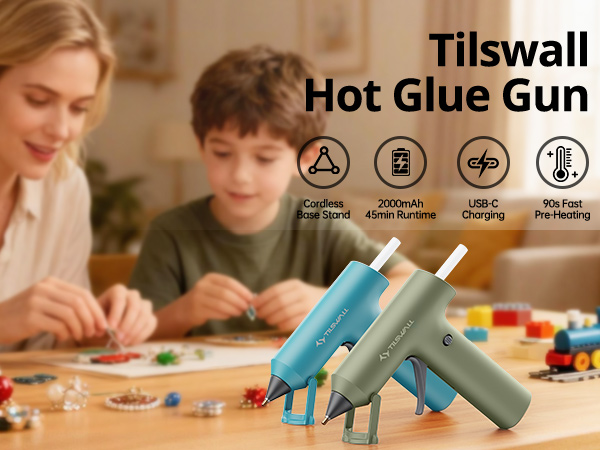 Tilswall Cordless Hot Glue Gun