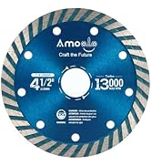 Amoolo 4-1/2" Diamond Saw Blade, Continuous Rim Diamond Blade for Porcelain, Tile, Brick, Granite...