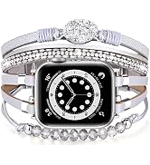VISOOM Beaded Boho Bracelet Compatible for Apple Watch Band 40mm/38mm/41mm/42mm Series 10 9 8 7 S...
