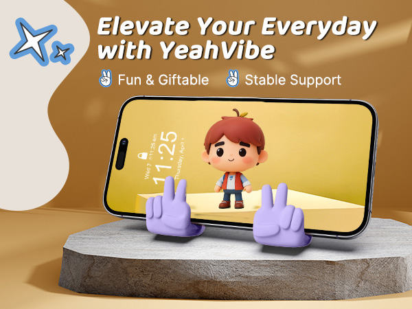 Yeah Cell Phone Stand for Teens Girls Boys Gifts: Phone Holder for Desk
