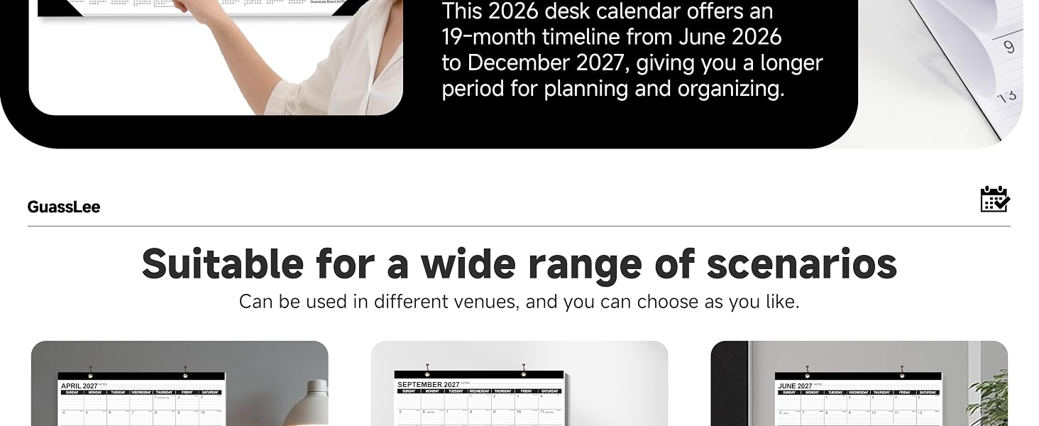 desk calendar 2026-2027