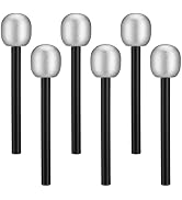 NUOBESTY Kids Microphone 6Pcs Glittered Silver Microphone Pretend Toy Microphone Fake Mic Accesso...