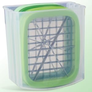stainless steel food chopper manual hand with glove, blade organizer, scraper