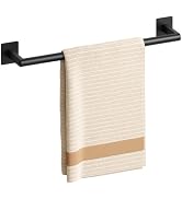 USHOWER Matte Black Towel Bar, 18 Inch Towel Racks for Bathroom Wall Mounted, Heavy Duty Stainles...