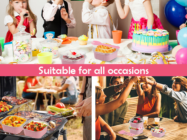10oz Mini Disposable Cake Pans with Lids