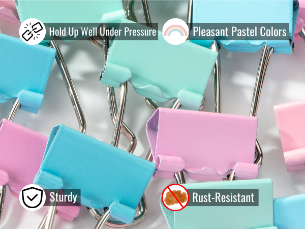 Mr. Pen- Pastel Binder Clips