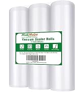 MakMeFre 3 Pack 11"x20'(3Rolls) Vacuum Sealer Bags Rolls for Food,Commercial Grade, BPA Free,Punc...