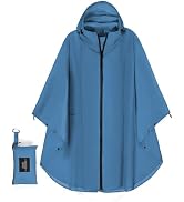 YOOTUKL Unisex Hooded Rain Poncho, Waterproof Raincoat Jacket with pocket for Adult, Rain Coat fo...