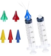 ETTSNU 20mL Ear Syringes for Removing Ear Wax, Ear Cleaning Water Irrigation Kits with 3 Penta-St...
