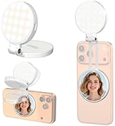 Newmowa Magnetic Selfie Light, Extendable Phone Ring Light with Mirror, Portable Rechargeable LED...