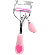 Pink Eyelash Extension Kit Eyelash Curler with Comb Women Wide Angle Eyelash Carbon Steel Brush C...