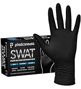 100 Nitrile Exam Gloves 3.5 Mil - Latex & Powder Free, Disposable Non-Sterile Protective Gloves B...