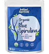 Organic Blue Spirulina Powder - 100% Pure Superfood - 60 Servgs - Organic Food Coloring From Blue...
