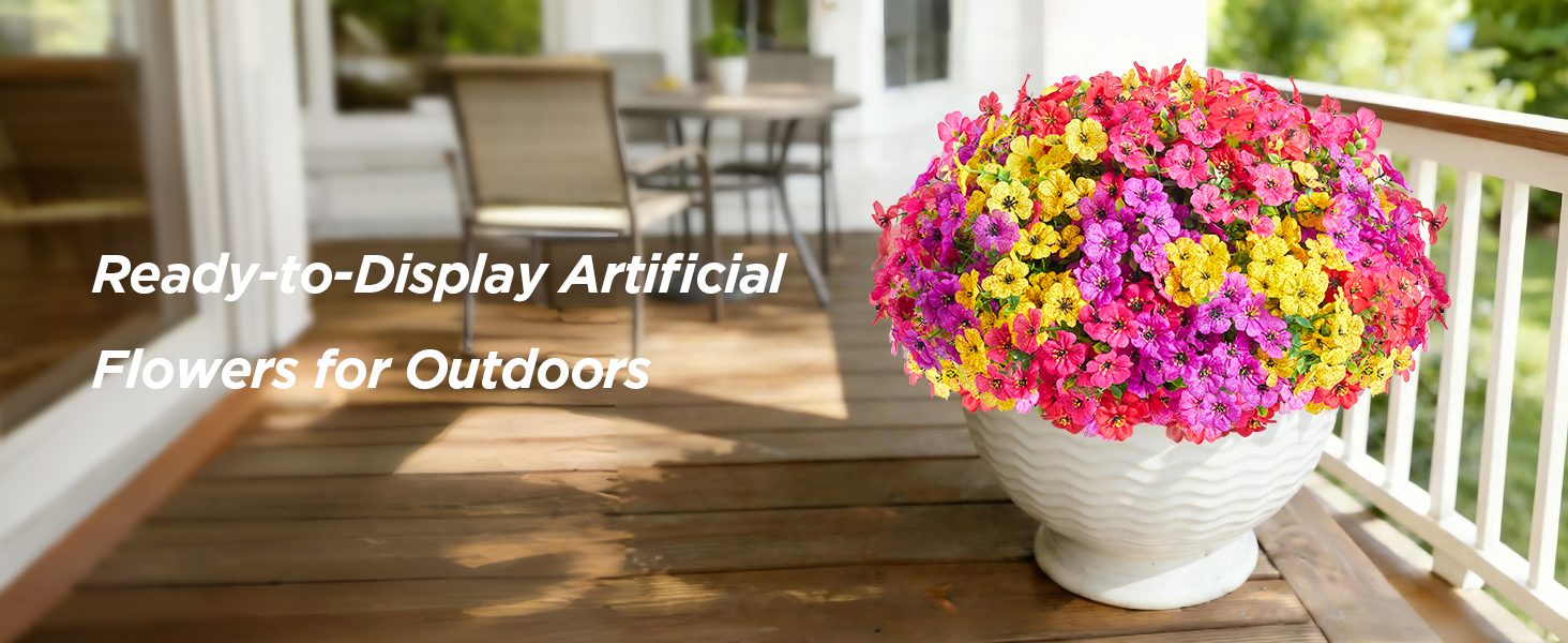 artificial flowers for outdoors