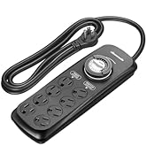 DEWENWILS Mechanical Timer Power Strip with 8 Outlets, 6FT Power Cord & Flat Plug, Overload Prote...