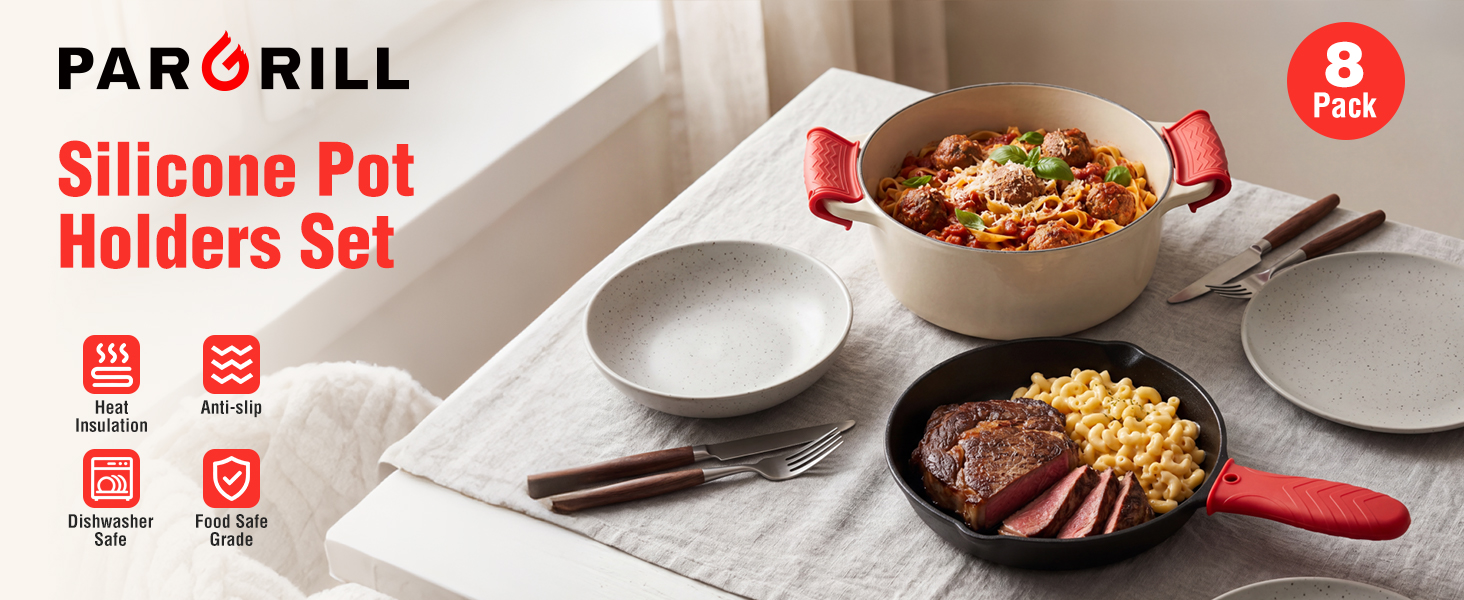 silicone pot holders set