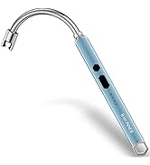 RAYONNER Lighter Electric Candle Lighter Rechargeable USB Lighter Long Flexible Neck (Blue)