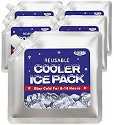 GURIN Reusable Ice Packs for Lunch Box/Coolers, Bag, or Backpack Coolers - Cold Up to 8-12 Hours ...