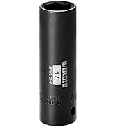WIILDIS 1/2-Inch Drive Deep Impact Socket, 17mm, CR-V, Metric, 6 Point, Radius Corner Design, Cha...