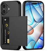 Nvollnoe Compatible with iPhone 17 Case with Card Holder Dual Layer Heavy Duty Protective Shockpr...