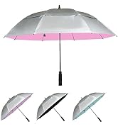 MRTLLOA 54/62/68/72 Inch Automatic Open Golf Umbrella, Extra Large Oversize Double Canopy Vented ...