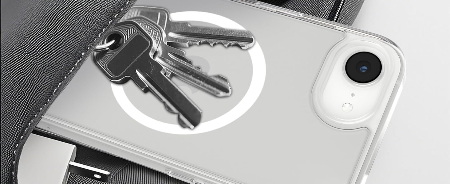 The phone case protects the phone from being scratched by the key
