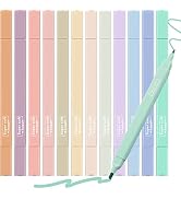 12 Pcs Aesthetic Cute Highlighters Bible Highlighters Mild Assorted Colors Dual Tips Marker Pen C...