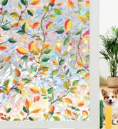 Carethos Stained Glass Window Film Rainbow Window Privacy Film with Installation Kits, 3D Static ...