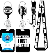 Badge Holder Lanyard Fashion ID Card Holders Detachable Name Tag Clips Cute Funny Nurse Teacher O...