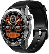 SKG Smart Watch for Men Women, 1.43" GPS Built-in Smartwatch with 100+ Sports Magnetometer Barome...
